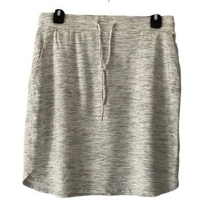 Hilary Radley Heather Gray Casual Skirt with Pockets Jersey Soft Feel Women Sz M